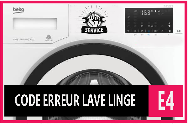 Code panne default Lave-Linge Beko E4